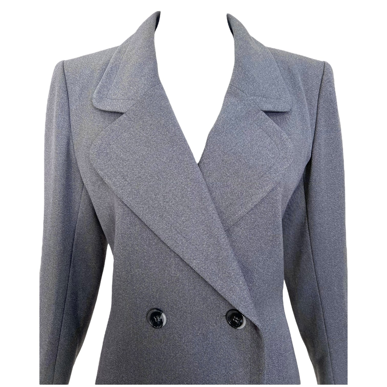 Yves Saint Laurent Haute Couture Fall 1981 Grey Wool Skirt Suit, jacket top