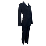Chado Ralph Rucci S/S 2001 Charcoal Black Cashmere Pant Suit, side