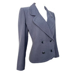 Yves Saint Laurent Haute Couture Fall 1981 Grey Wool Skirt Suit, jacket side