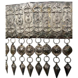 19th Century Teke Turkmen Silver and Carnelian Pendant Wedding Belt, detail 2