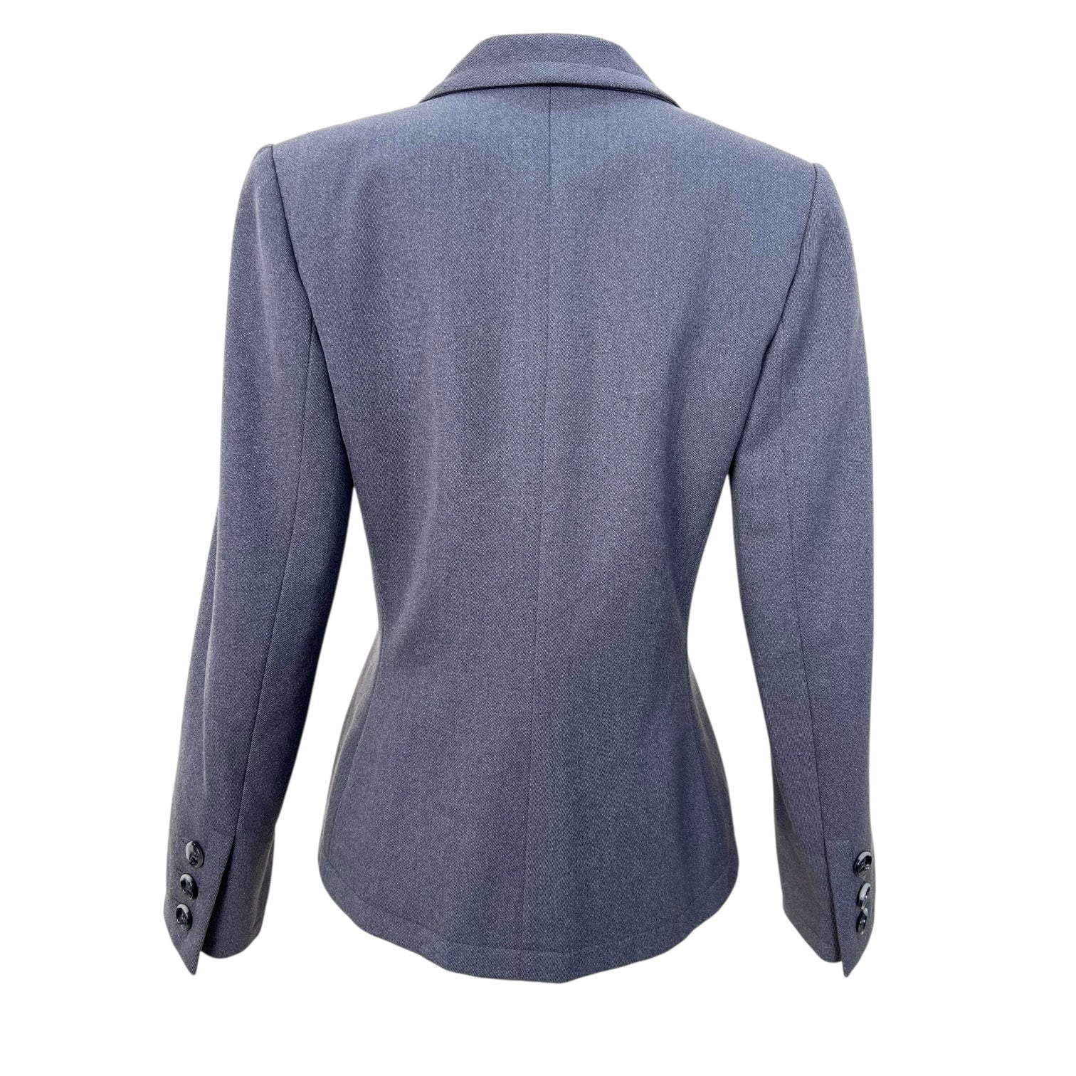 Yves Saint Laurent Haute Couture Fall 1981 Grey Wool Skirt Suit, jacket back