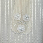 Chloé by Karl Lagerfeld 1970's Ecru Silk 1920's Inspired Drop Waist Dress, detail