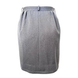 Yves Saint Laurent Haute Couture Fall 1981 Grey Wool Skirt Suit, skirt 2
