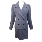 Yves Saint Laurent Haute Couture Fall 1981 Grey Wool Skirt Suit