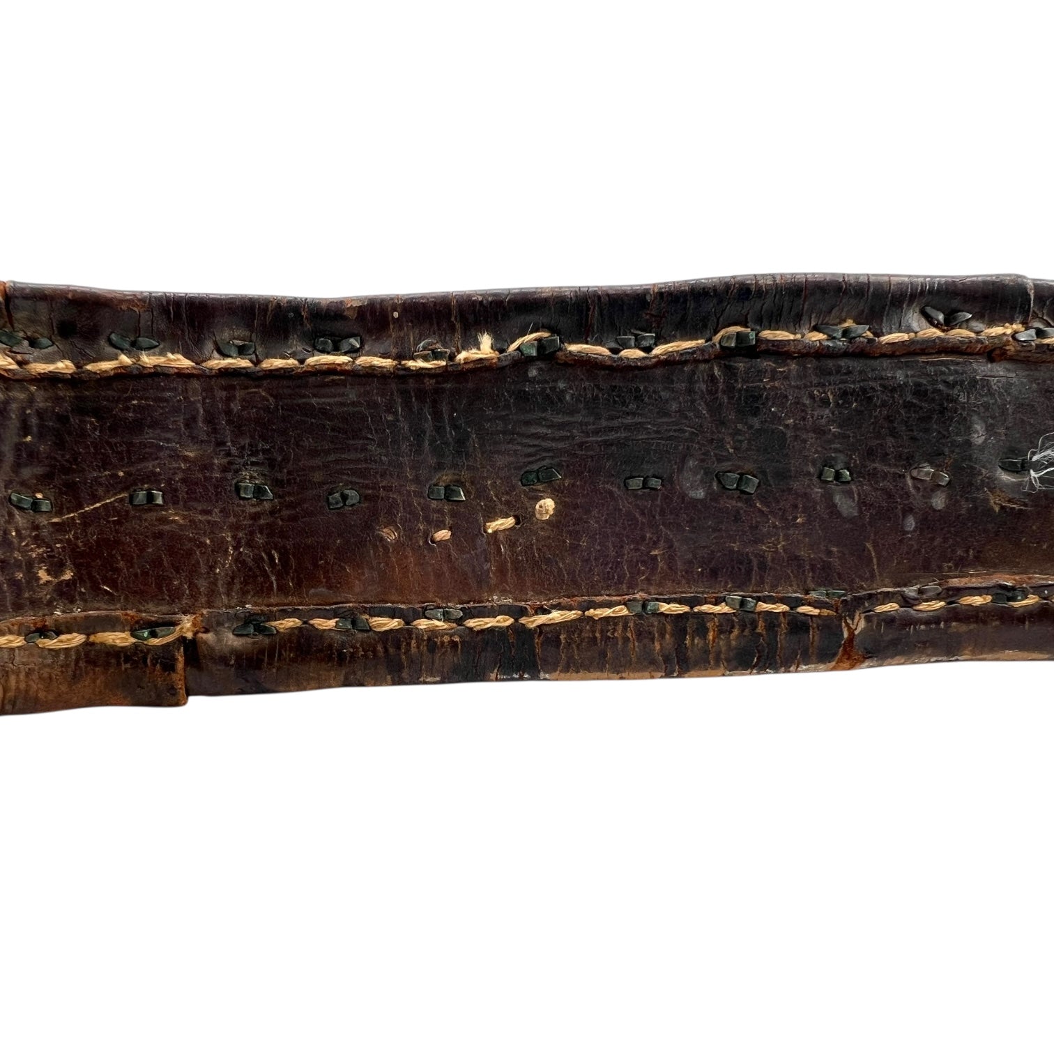 19th Century Teke Turkmen Silver and Carnelian Pendant Wedding Belt, close up inside