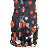 Chloé F/W 2007 Eclectic Little Black and Red Pleather and Rhinestone Mini Dress, skirt