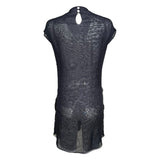 Chloé F/W 2007 Eclectic Little Black and Red Pleather and Rhinestone Mini Dress, back