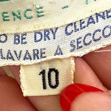 Pucci 1970's Yellow and Tan Printed Silk Jersey Blouse, tag