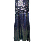 1990's Iridescent Sequin Mermaid Halter Gown, skirt