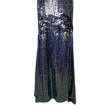 1990's Iridescent Sequin Mermaid Halter Gown, skirt