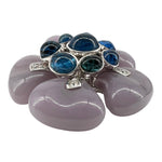 Kenneth Lane 2000s KJL Faux Gem Flower Brooch, flat
