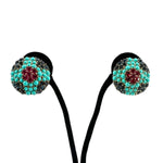 Crown Trifari 60's Demi-Parure Faux Turquoise, Ruby and Sapphire Earrings 2
