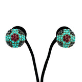Crown Trifari 60's Demi-Parure Faux Turquoise, Ruby and Sapphire Earrings 2