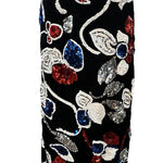  Arnold Scaasi 80s Black Strapless Gown with Red, White, & Blue Sequins FRONT 1 of 5