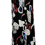  Arnold Scaasi 80s Black Strapless Gown with Red, White, & Blue Sequins SIDE 2 of 5