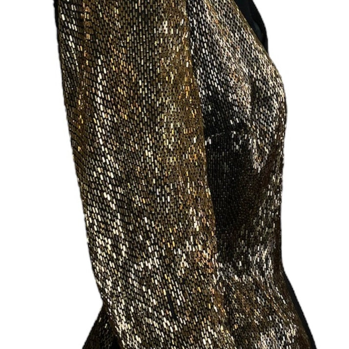Balmain 50s Haute Couture Copper Beaded Evening Jacket SIDE  2 of 6