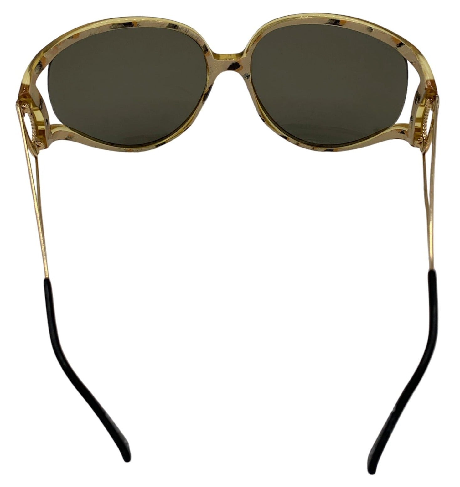 Christian Dior 80s 2757 50 Leopard Oversized Sunglasses ANGLE 6 of 7