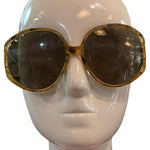 Christian Dior 80s 2757 50 Leopard Oversized Sunglasses FRONT 1 of 7