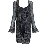 Badgley Mishka Root Beer Densely Beaded 3-Piece Ensemble