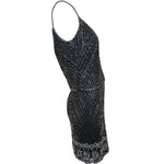 Badgley Mishka Root Beer Densely Beaded 3-Piece Ensemble, side no jacket