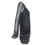 Badgley Mishka Root Beer Densely Beaded 3-Piece Ensemble, jacket side