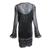 Badgley Mishka Root Beer Densely Beaded 3-Piece Ensemble, back