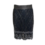 Badgley Mishka Root Beer Densely Beaded 3-Piece Ensemble, skirt