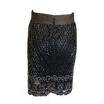 Badgley Mishka Root Beer Densely Beaded 3-Piece Ensemble, skirt back