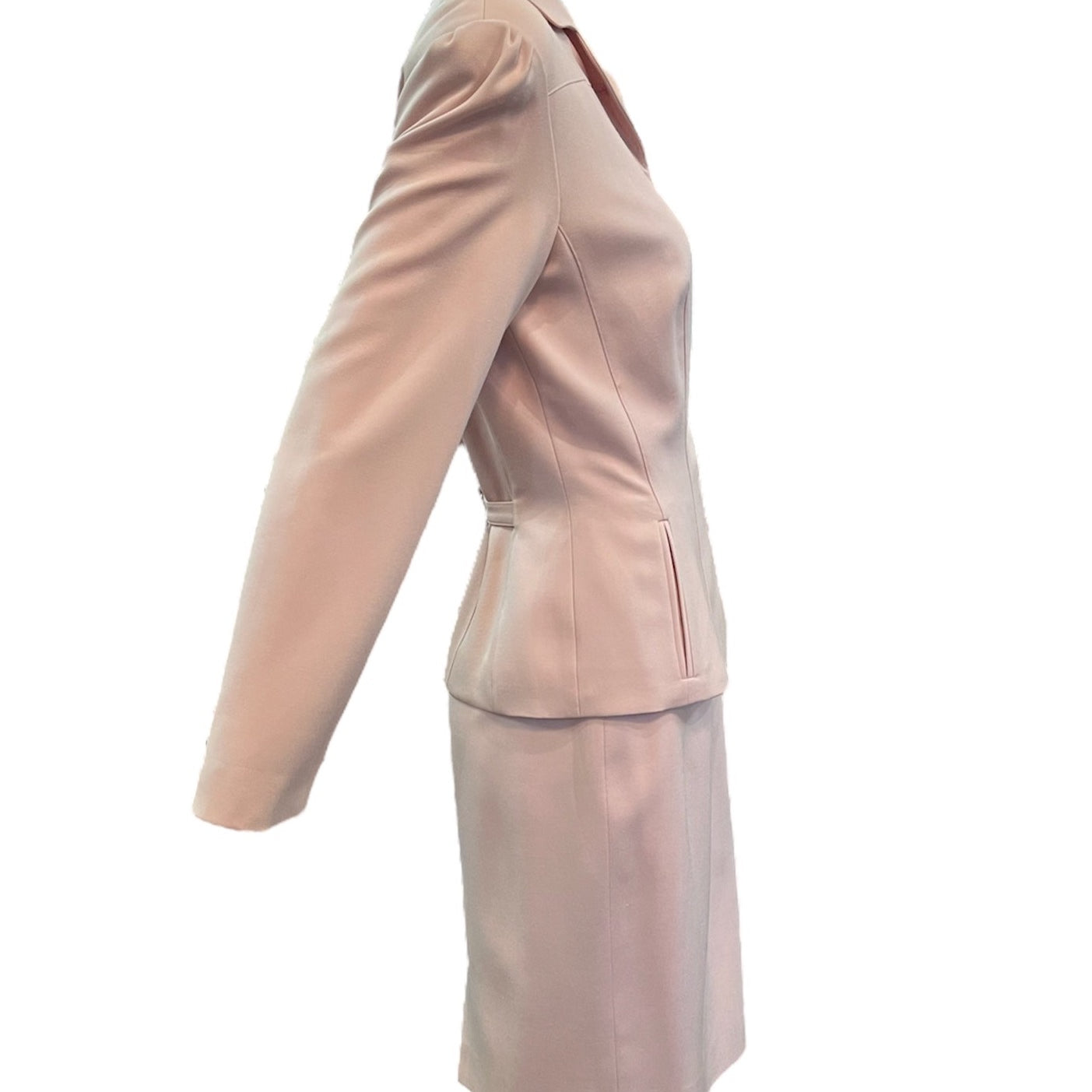 Thierry Mugler 90s Dusty Pink Skirt Suit SIDE 2 of 8