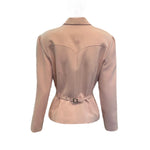 Thierry Mugler 90s Dusty Pink Skirt Suit JACKET BACK 5 of 8