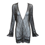 Badgley Mischka Rare Late 1980's Heavily Beaded Deco Three Piece Evening Ensemble, jacket