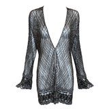 Badgley Mischka Rare Late 1980's Heavily Beaded Deco Three Piece Evening Ensemble, jacket