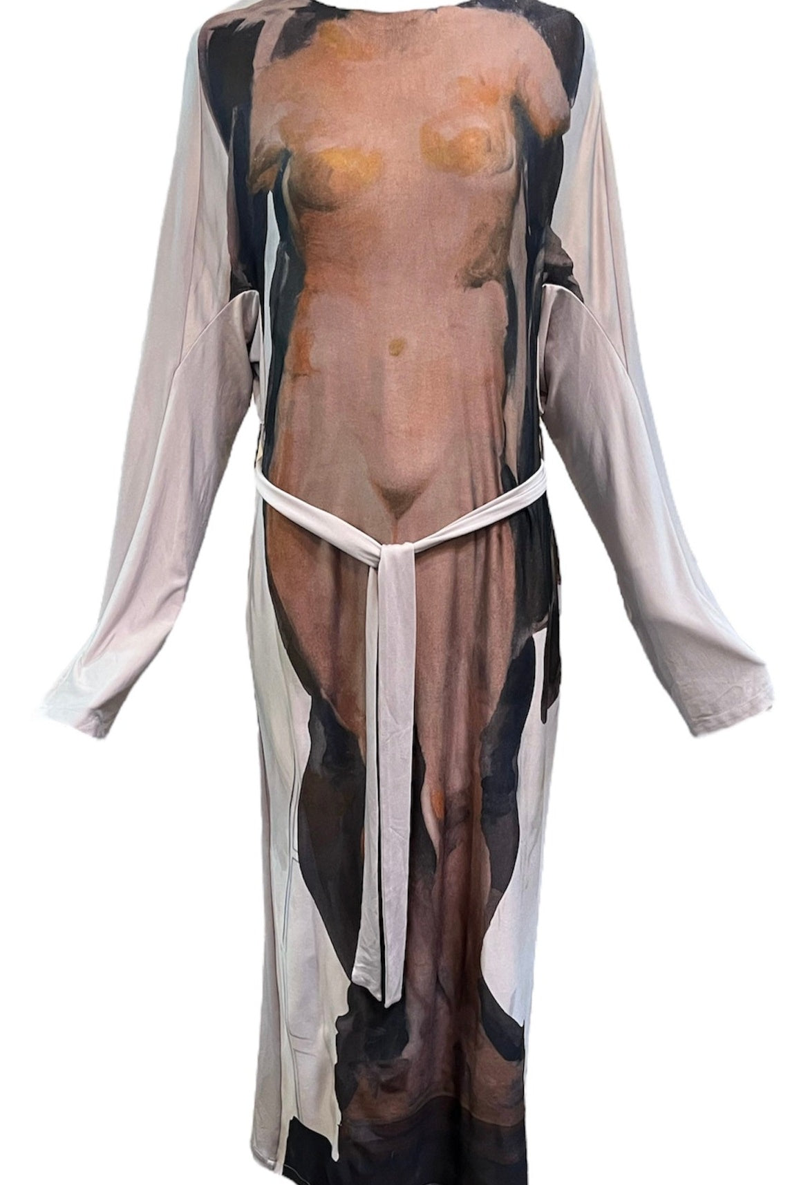 Ann Demeulemeester Nude Sculpture Silhouette Sheath Dress FRONT 1 of 5