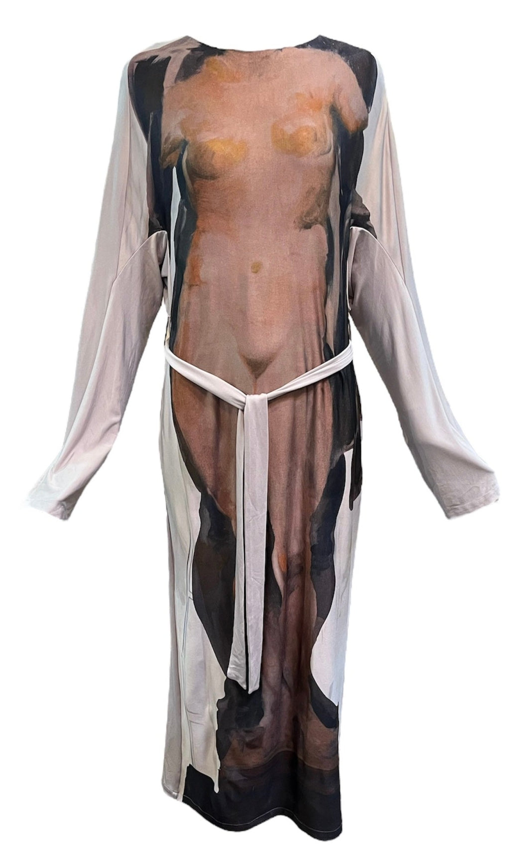 Ann Demeulemeester Nude Sculpture Silhouette Sheath Dress FRONT 1 of 5