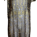  1920s Assuit Dress with Hand Hammered Brass FRONT 1 of 4