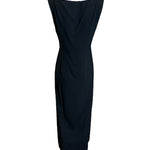 Galliano Black Crepe Silk-lined Dress with Knotted Waist BACK PHOTO 3 OF 4