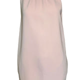 2000s Moschino Pale Pink Pearl Collar Necklace Shift Dress