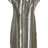 Fendi Silver Reflective Space Age Bow-Front Shift Dress BACK