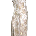 Escada Gold Lace Mini Dress with Embellished Straps SIDE