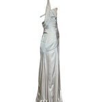  Gianfranco Ferre Silk Oyster Halter Gown SIDE PHOTO 2 OF 4