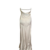  Gianfranco Ferre Silk Oyster Halter Gown BACK PHOTO 3 OF 4
