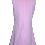 Fred Rothschild 60s Bubblegum Pink Shift Dress with Amber Embellished Collar & Hem BACK 3/5