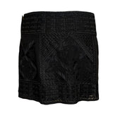 Isabel Marant Black Wrap Mini Skirt with Indian Embroidery, back