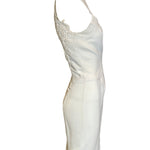 Mugler 80s White Crepe Dress with Snap Front and Peekaboo Back SIDE PHOTO 3 OF 4