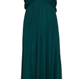 Stavropoulos '70s Emerald Green Silk Chiffon Gown & Scarf as bust wrap