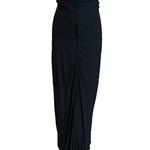Gaultier FEMME Silk Dress with Ruched Front Braid FRONT SKIRT PHOTO 4 OF 6