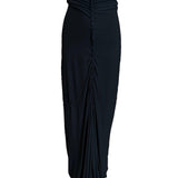 Gaultier FEMME Silk Dress with Ruched Front Braid FRONT SKIRT PHOTO 4 OF 6