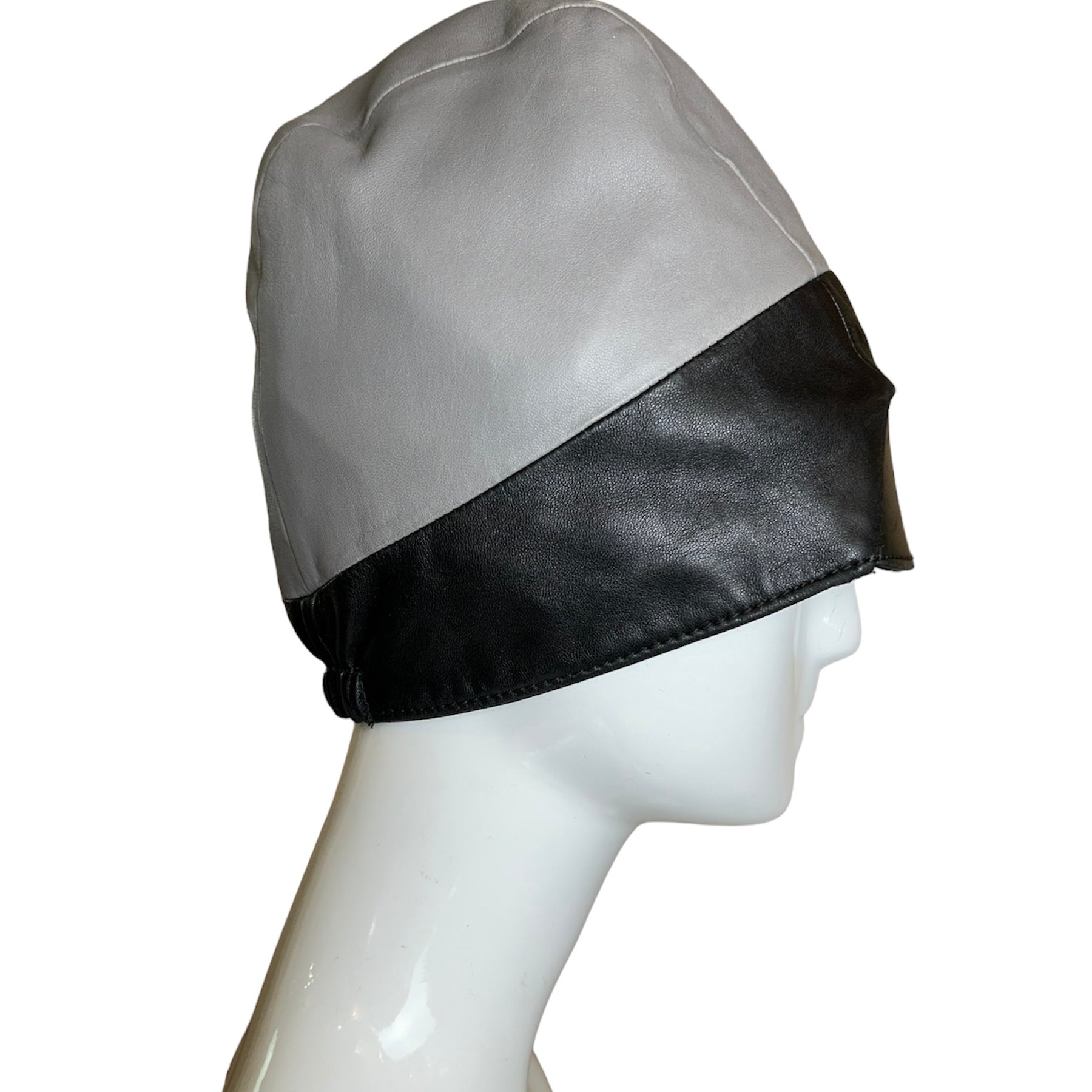 PRADA 60s Inspired Leather Cloche SIDE PHOTO 2 OF 4