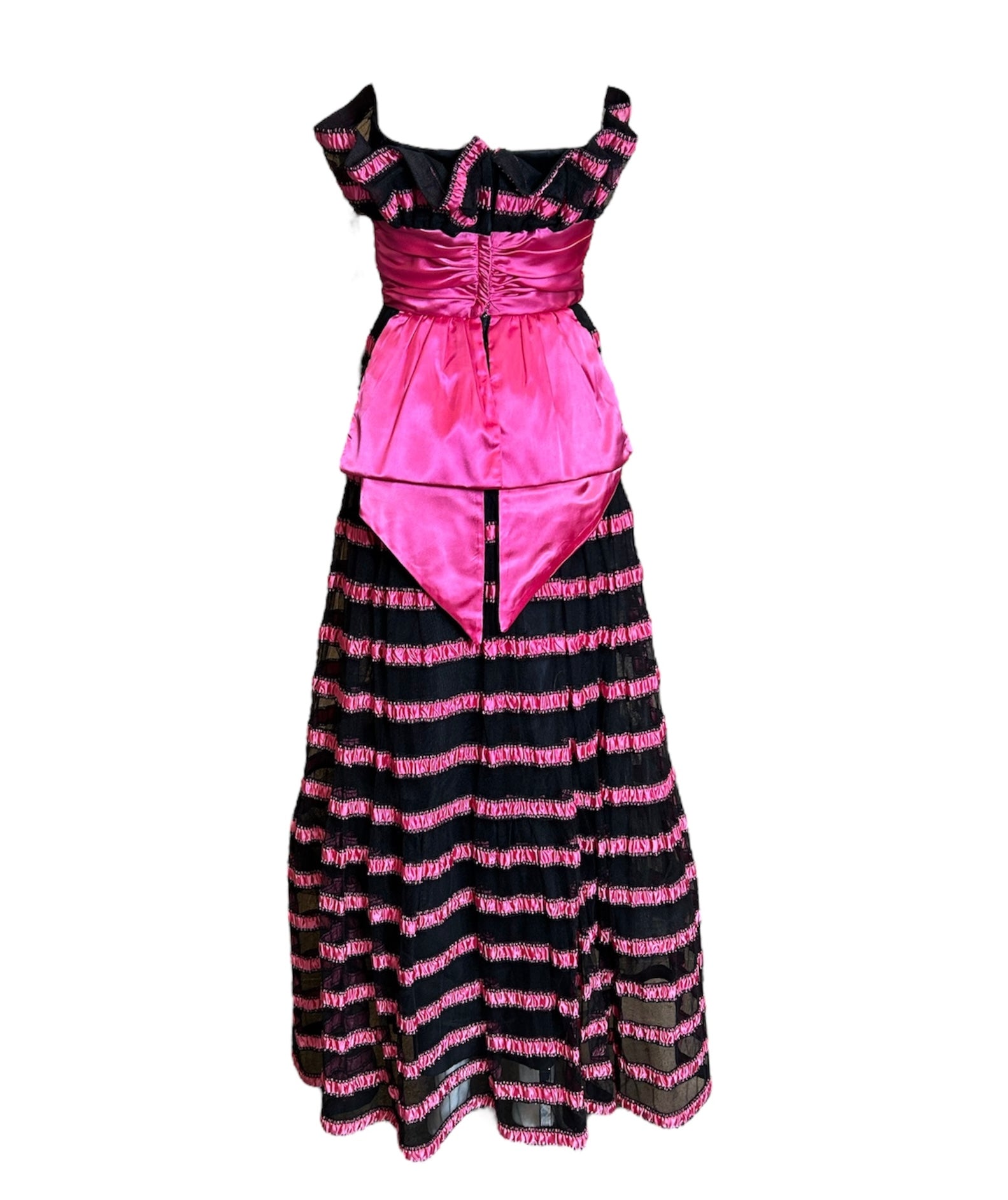 David Feldman 80s Pink & Black Ballgown BACK PHOTO 3 OF 3