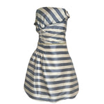 GF Ferre Striped Blue and White Bubble Mini FRONT PHOTO 1 OF 5